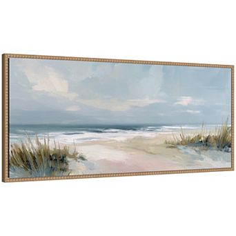 Beach Sand and Sky Panel by The Creative Bunch Studio Framed Canvas Wall Art Print