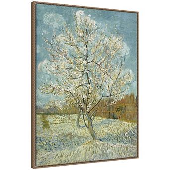 Pink Peach Tree Van Gogh by Nostalgia Prints Framed Canvas Wall Art Print