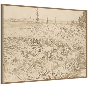 Wheat Field Van Gogh Framed Canvas Wall Art Print