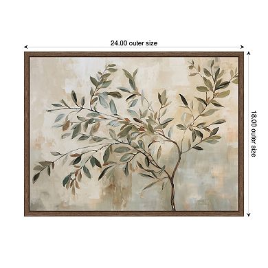 Olive Tree Abstract by The Creative Bunch Studio Framed Canvas Wall Art Print