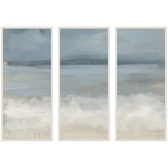 The Blues Panel 3 pc Framed Canvas Wall Art Set by Mary Sparrow