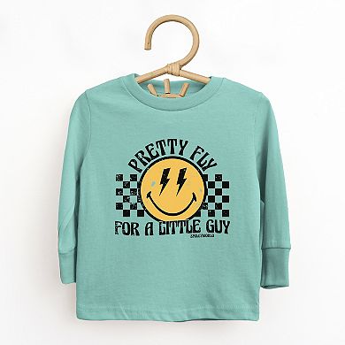 SmileyWorld Pretty Fly For A Little Guy - Toddler Long Sleeve Graphic Tee