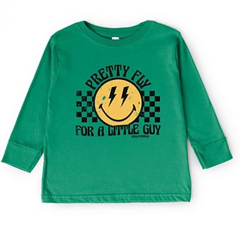 SmileyWorld Pretty Fly For A Little Guy - Toddler Long Sleeve Graphic Tee