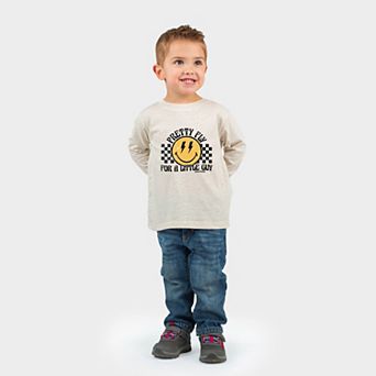 SmileyWorld Pretty Fly For A Little Guy - Toddler Long Sleeve Graphic Tee