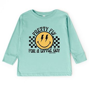 SmileyWorld Pretty Fly For A Little Guy - Toddler Long Sleeve Graphic Tee