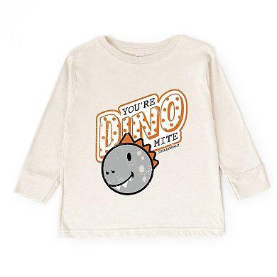 SmileyWorld You're Dino-Mite - Toddler Long Sleeve Graphic Tee