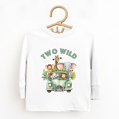 Two Wild Animals - Toddler Long Sleeve Graphic Tee