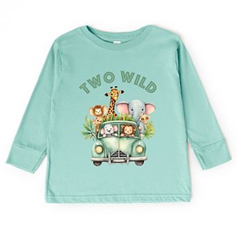 Two Wild Animals - Toddler Long Sleeve Graphic Tee