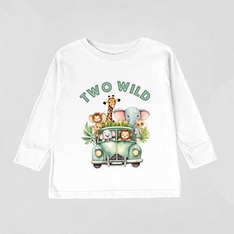 Two Wild Animals - Toddler Long Sleeve Graphic Tee