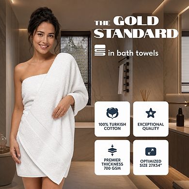 Set of 4 Luxury Bath Towels Ultra Soft Highly Absorbent Quick Dry Hotel Spa