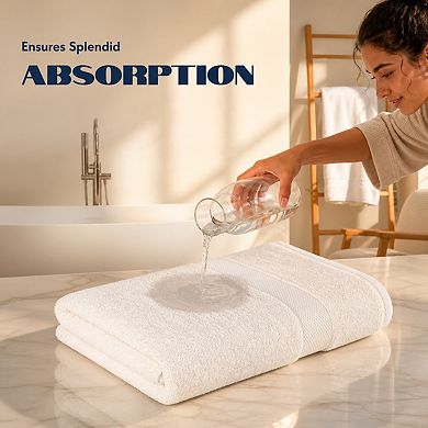 Set of 4 Luxury Bath Towels Ultra Soft Highly Absorbent Quick Dry Hotel Spa