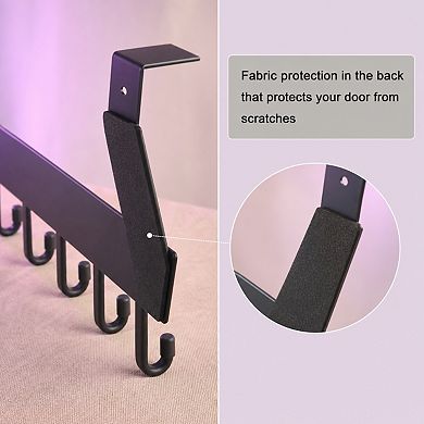 Over The Door Hook Rack Hanging Towel Clothes Coat Hanger No Drill Install