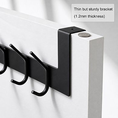 Over The Door Hook Rack Hanging Towel Clothes Coat Hanger No Drill Install
