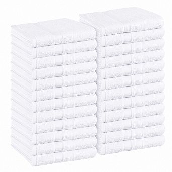 Set of 24 Cotton Salon Towels Soft Absorbent Machine Washable for Spa Gym Home