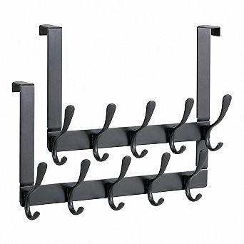 Over The Door Hook Rack Multi Hook Hanging Organizer For Clothes Coats Towels
