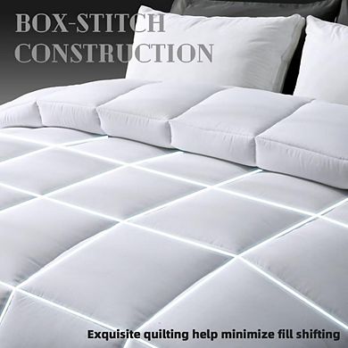 White Queen Down Alternative Comforter 88x92", All Season Lightweight Duvet Insert