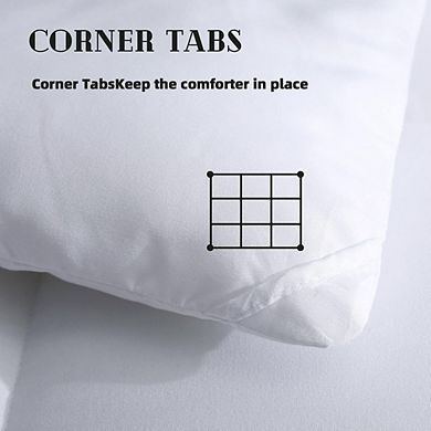 White Queen Down Alternative Comforter 88x92", All Season Lightweight Duvet Insert