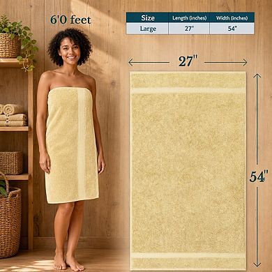 Set of 4 100% Cotton Ring Spun Soft Absorbent Quick Dry Towels