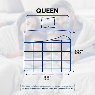 Queen Down Alternative Comforter, All Season, Box Stitched, Machine Washable