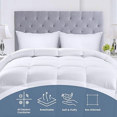 Queen Down Alternative Comforter, All Season, Box Stitched, Machine Washable