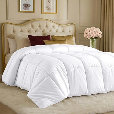 Queen Down Alternative Comforter, All Season, Box Stitched, Machine Washable