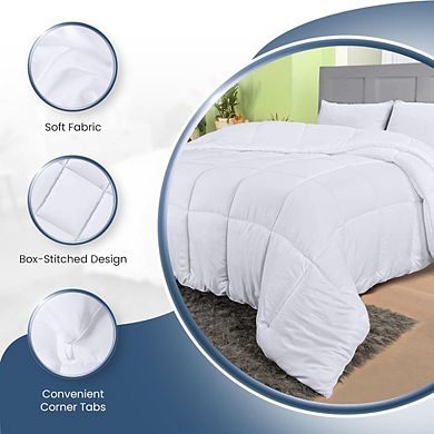 Queen Down Alternative Comforter, All Season, Box Stitched, Machine Washable