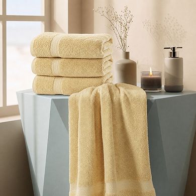 Set of 4 100% Cotton Ring Spun Premium Absorbent Quick Dry Towels