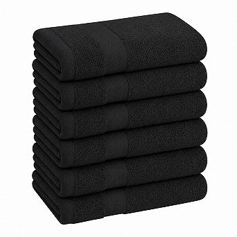 6-Pack Bath Towels Set Quick Dry Highly Absorbent Multi Use Soft
