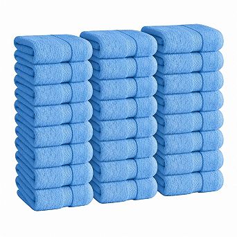 Soft Ringspun Cotton Bath Towel Set of 6 Extra Absorbent Quick Drying Easy Care