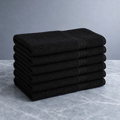 6-Pack Ring Spun Cotton Luxury Absorbent Towel Set for Home Spa Hotel