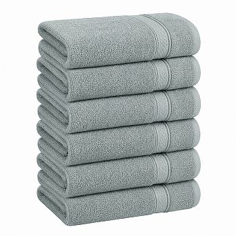 6-Pack Ring Spun Cotton Luxury Absorbent Towel Set for Home Spa Hotel