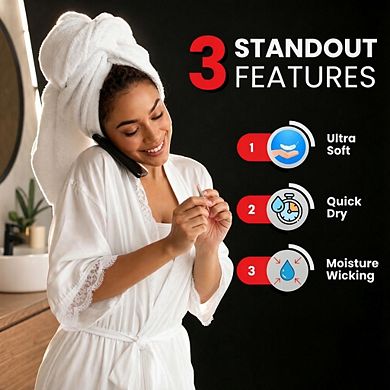 Luxury Super Soft Absorbent Quick Drying 8-Pack Ring Spun Cotton Towels for Home Gym Spa