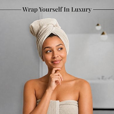 Set of 8 Super Fine Cotton Towels Quick Dry Super Absorbent Bathroom Set