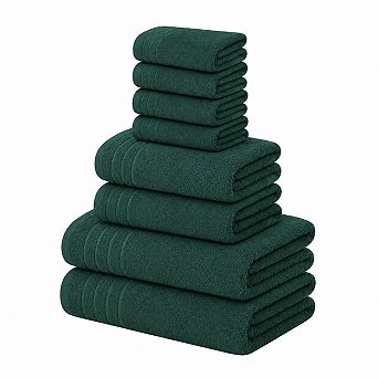 Set of 8 Super Fine Cotton Towels Quick Dry Super Absorbent Bathroom Set