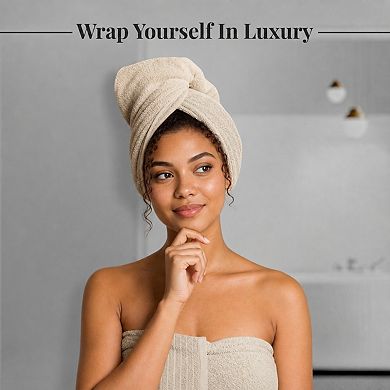 Set of 4 Super Soft Absorbent Quick Dry Bath Towels Fine Cotton
