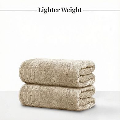 Set of 4 Super Soft Absorbent Quick Dry Bath Towels Fine Cotton