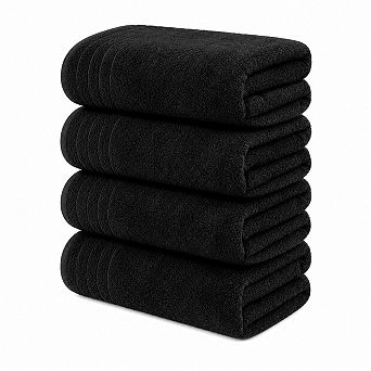 Set of 4 Super Soft Absorbent Quick Dry Bath Towels Fine Cotton