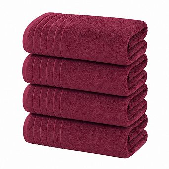 Set of 4 Super Soft Absorbent Quick Dry Bath Towels Fine Cotton