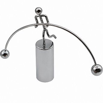 Steel Weightlifter Kinetic Balance Desk Toy Art Decor Stress Reliever