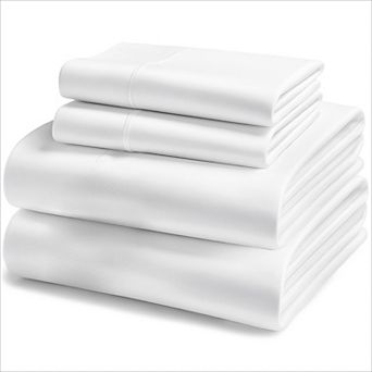 4 pc Egyptian Cotton Sateen Sheet Set Deep Pocket Ultra Soft Luxury