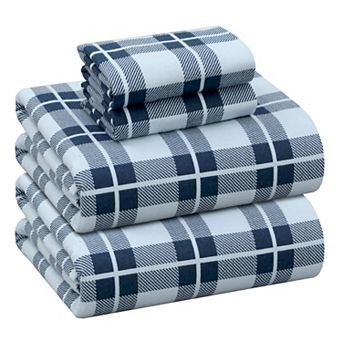 Queen Size Flannel Sheet Set 16 Inch Deep Pocket Breathable Soft Warm 4 pc
