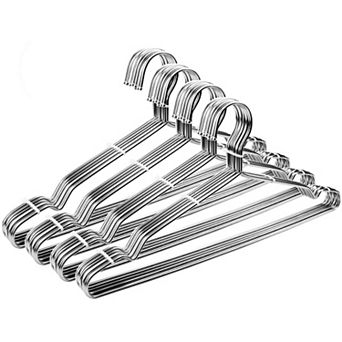 40 Pack Heavy Duty Stainless Steel Coat Hangers Ultra Thin Non Slip Space Saving