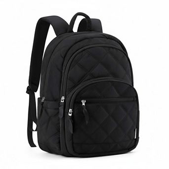 Travel Laptop Backpack Women Quilted 15.6 Inch Water-resistant Casual Bookbag