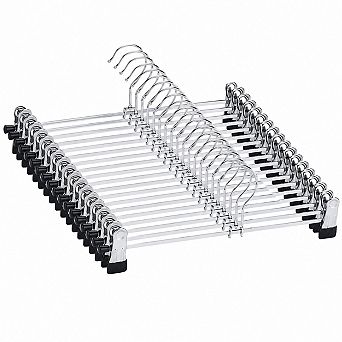 30 Pack Heavy Duty Metal Pants Hangers With Clips Space Saving Non Slip Multi Purpose