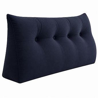 College Dorm Headrest Support Wedge Pillow With Side Pocket Bedding