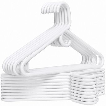 Heavy Duty Thick Plastic Clothes Hangers 12 Pack For Coats Jackets