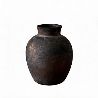Bronze Terracotta Vase Boho Rustic Decor for Table Living Room Fireplace
