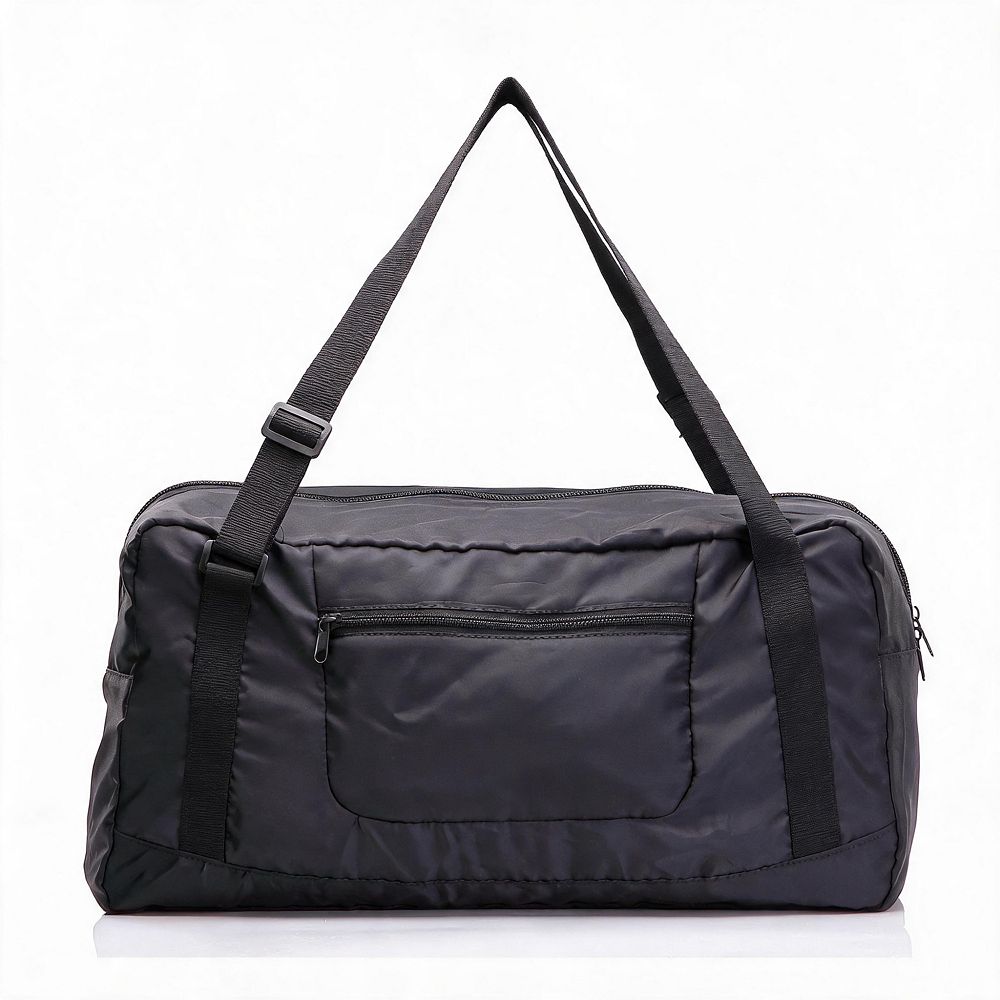 Black One Size Foldable Travel Handbag for Gym Unisex