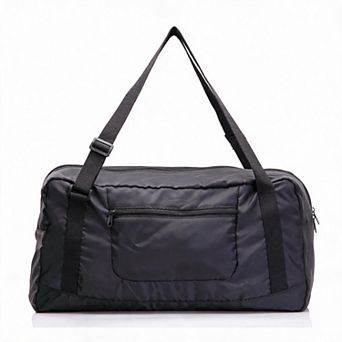 Black One Size Foldable Travel Handbag for Gym Unisex