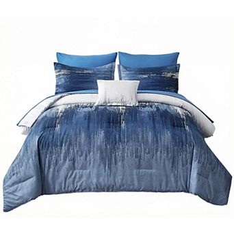 8 pc Comforter Set Queen Size Reversible Gradient Boho Bedding Set,Comforter, Sheets,Pillowcases